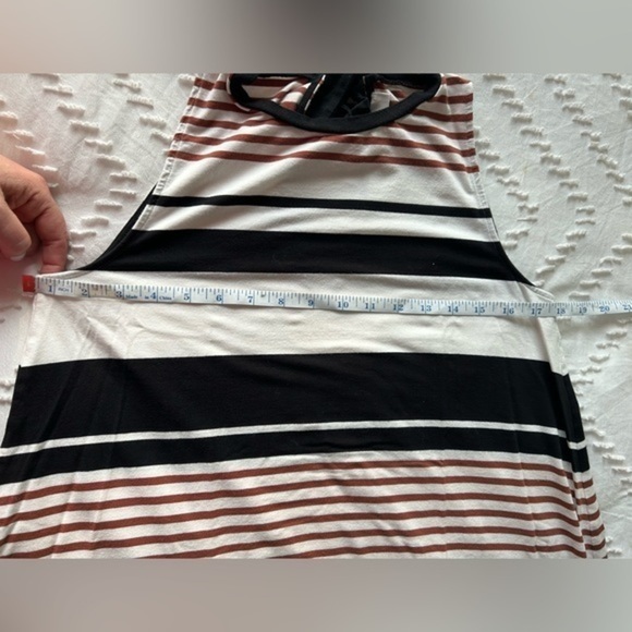 LOFT a-line striped dress-‎ sleeveless- sz Medium - Picture 7 of 7